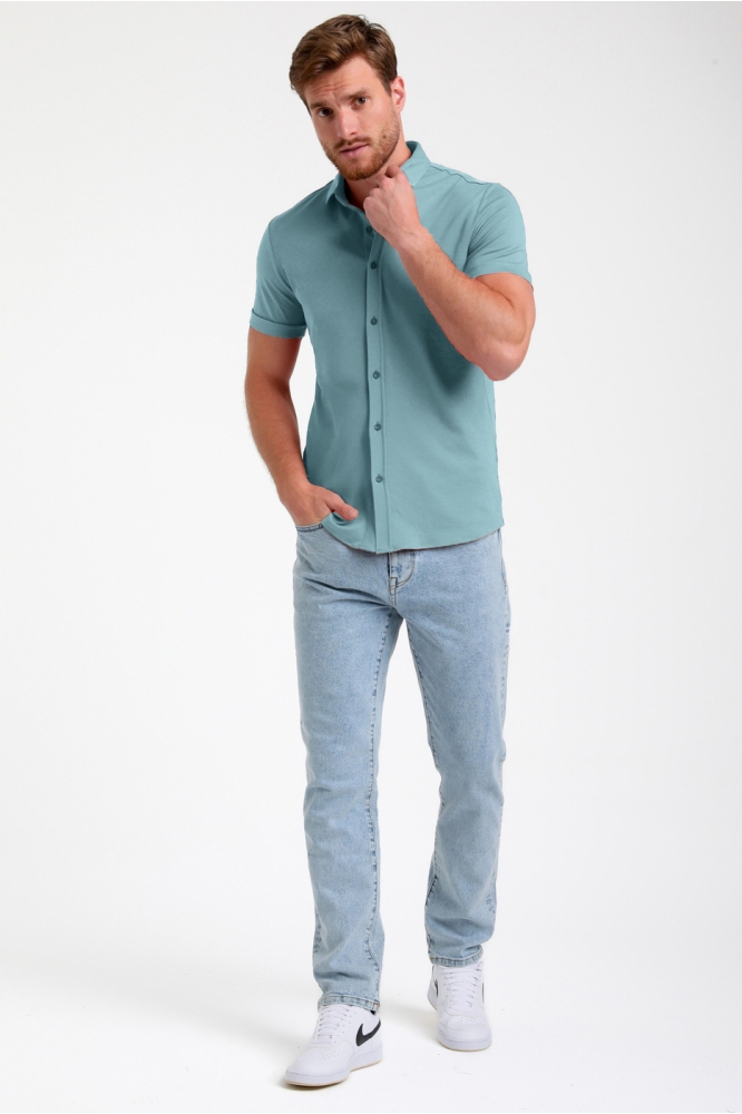 Gabbiano blauwe heren overhemd | Model