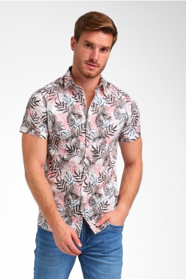 Gabbiano FLORAL POPLIN OVERHEMD 335935 SAND