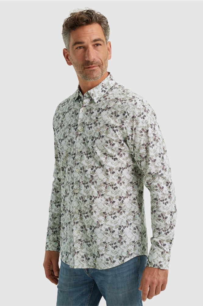 Vanguard beige heren overhemd | Model vooraanzicht