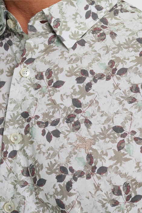 Vanguard beige heren overhemd | Close up