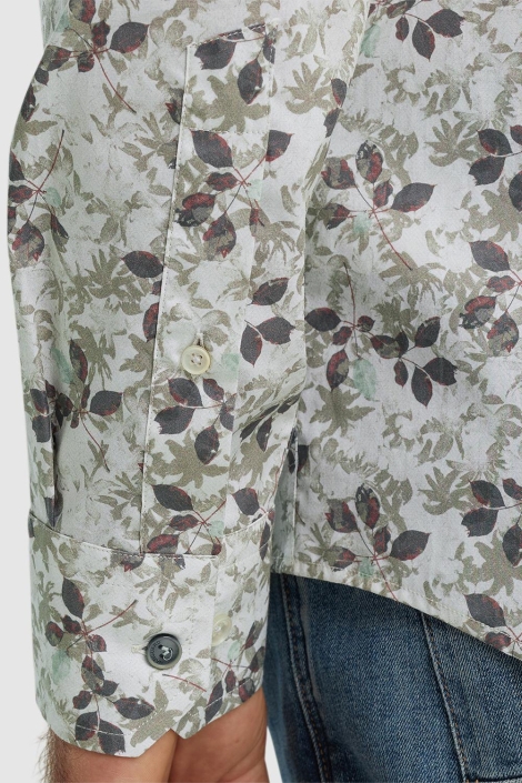 Vanguard beige heren overhemd | Close up