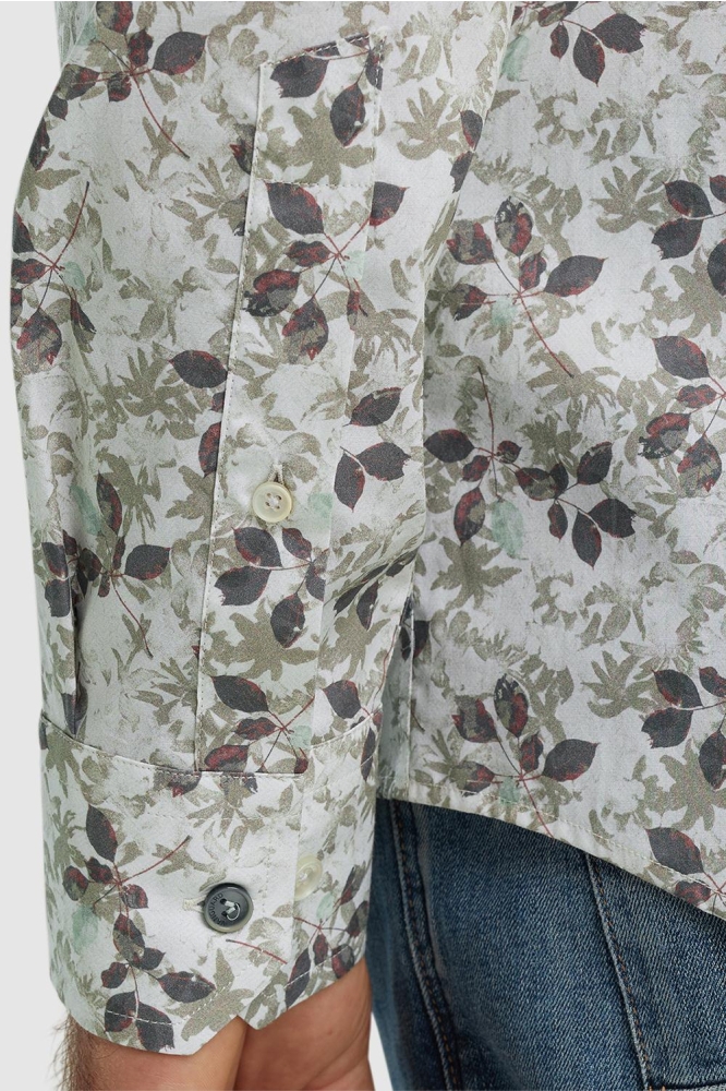 Vanguard beige heren overhemd | Close up