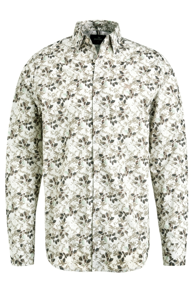 Vanguard beige heren overhemd | Vooraanzicht