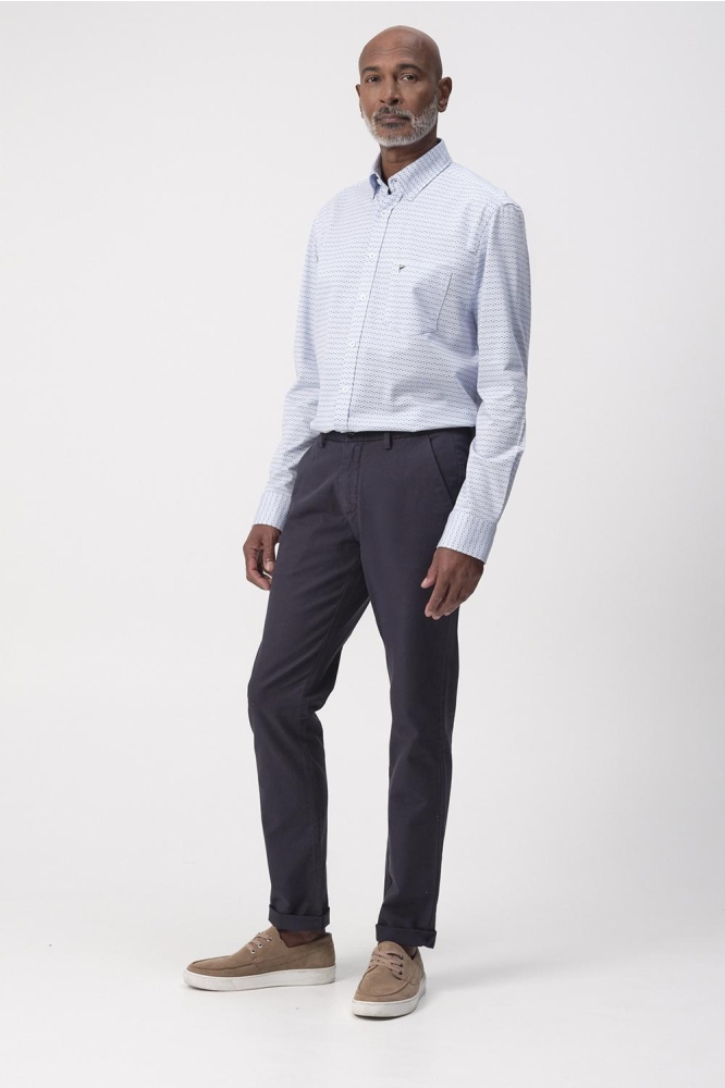 Campbell blauwe heren overhemd | Model