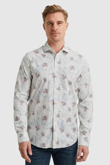 Vanguard long sleeve shirt print on fine po Beige