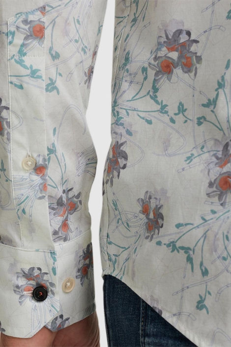 Vanguard beige heren overhemd | Close up