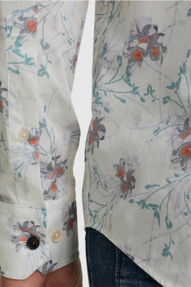 Vanguard beige heren overhemd | Close up