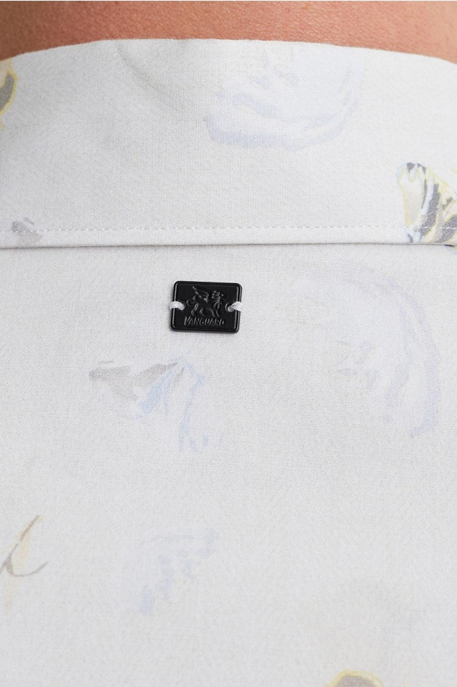 Vanguard beige heren overhemd | Close up