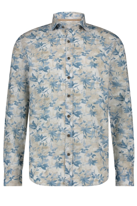 State of Art beige heren overhemd | Vooraanzicht