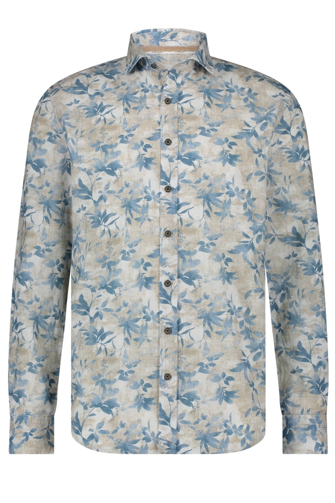 State of Art beige heren overhemd | Vooraanzicht