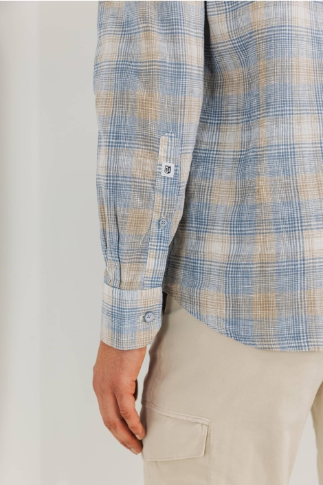 State of Art blauwe heren overhemd | Vooraanzicht