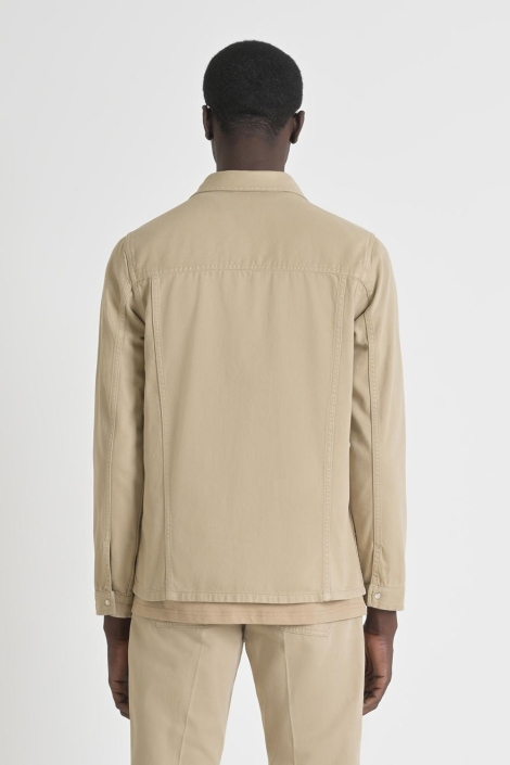 Antony Morato beige heren overhemd | Model achteraanzicht