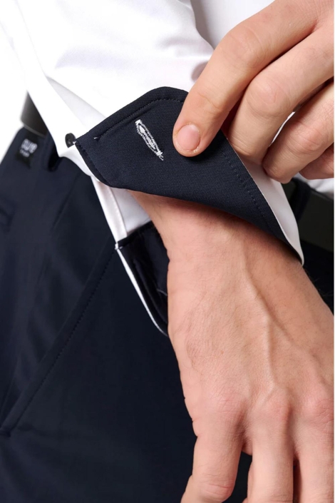 Pure H. Tico witte heren overhemd | Close up