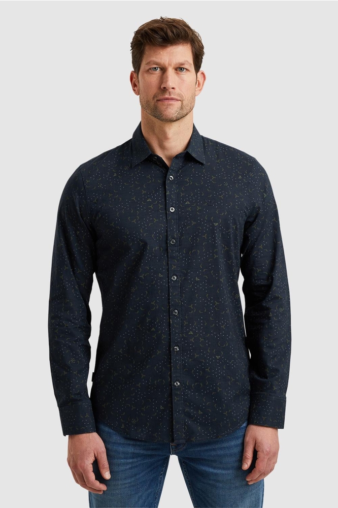 PME legend blauwe heren overhemd | Model vooraanzicht