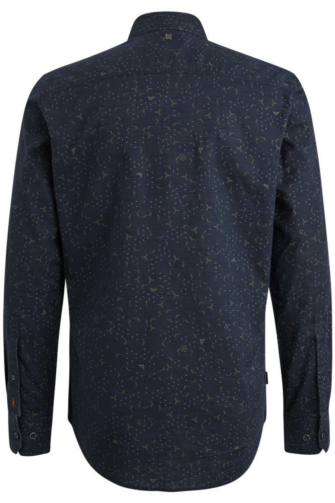 PME legend blauwe heren overhemd | Achteraanzicht