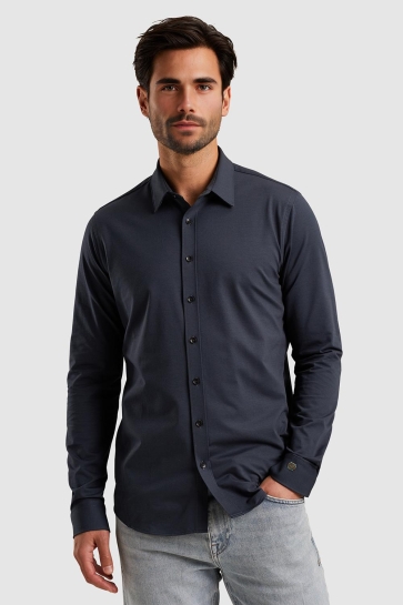 Cast Iron long sleeve shirt twill jersey 2 t Blauw