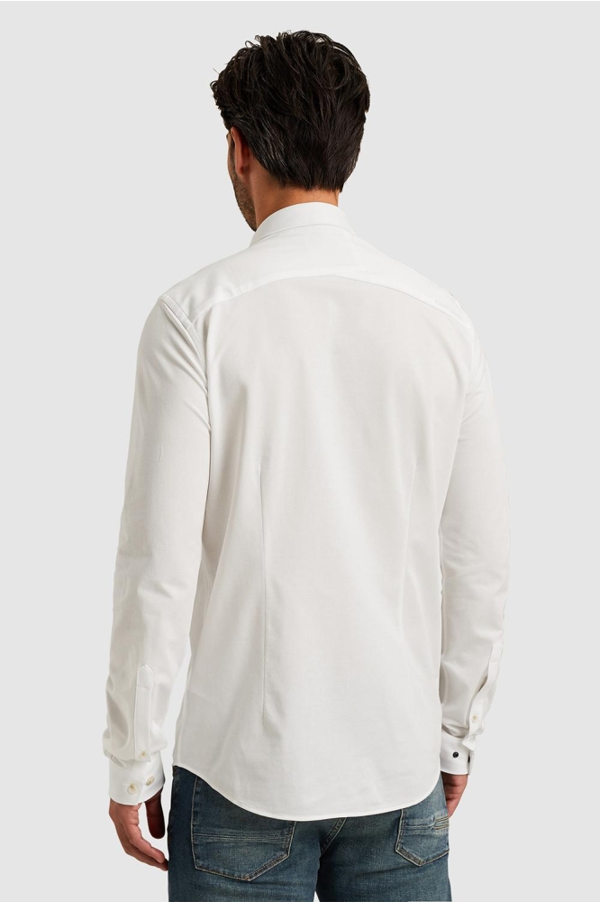 Cast Iron witte heren overhemd | Model achteraanzicht