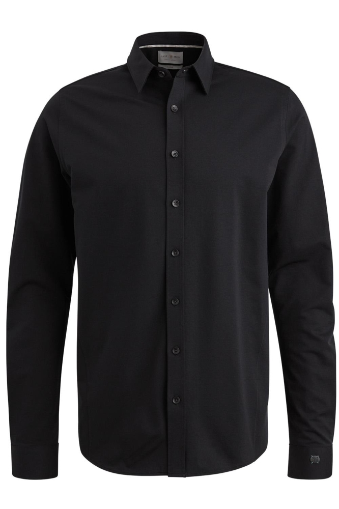 Cast Iron zwarte heren overhemd | Vooraanzicht