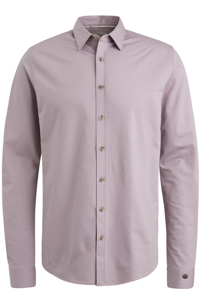Cast Iron paarse heren overhemd | Vooraanzicht