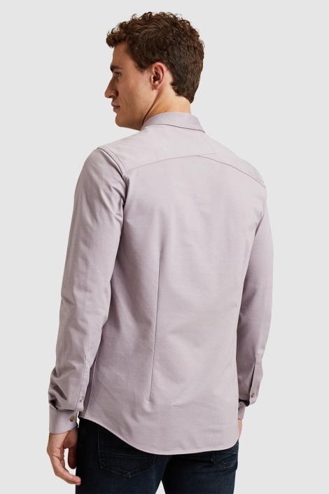 Cast Iron paarse heren overhemd | Model achteraanzicht