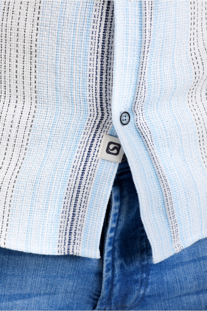 Gabbiano blauwe heren overhemd | Kleurstaal