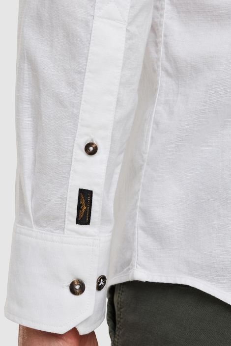 PME legend witte heren overhemd | Close up
