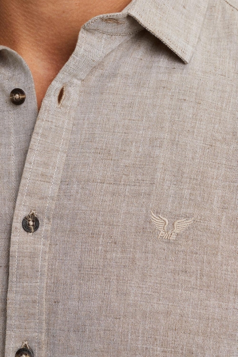PME legend taupe heren overhemd | Kleurstaal