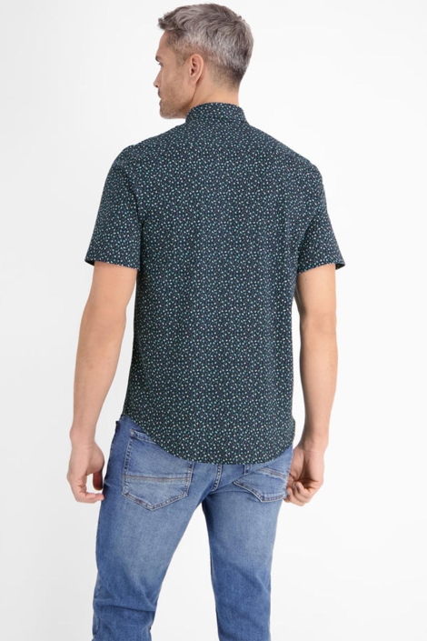 Lerros blauwe heren overhemd | Model achteraanzicht