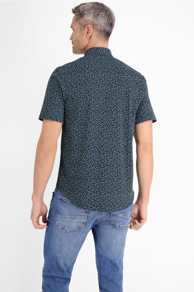 Lerros blauwe heren overhemd | Model achteraanzicht