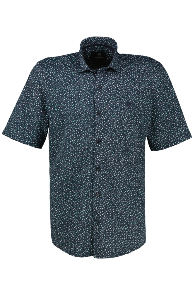 Lerros blauwe heren overhemd | Vooraanzicht