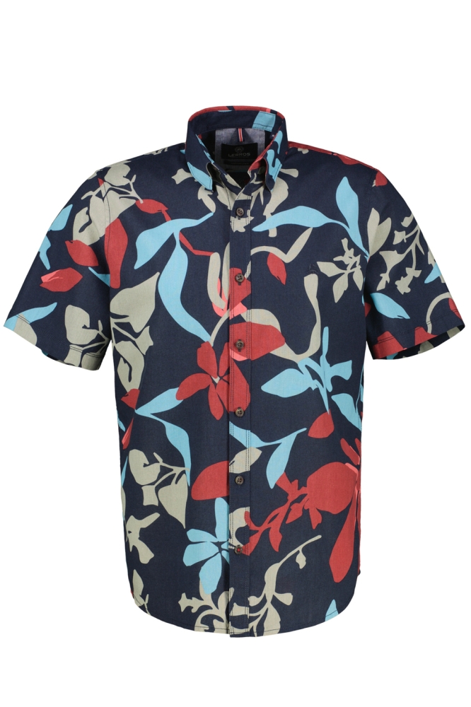 Lerros blauwe heren overhemd | Vooraanzicht