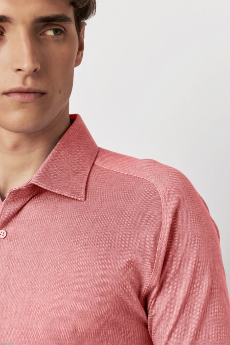 Desoto roze heren overhemd | Close up