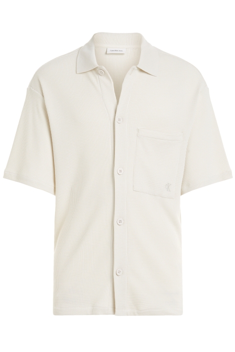 Calvin Klein beige heren overhemd | Vooraanzicht