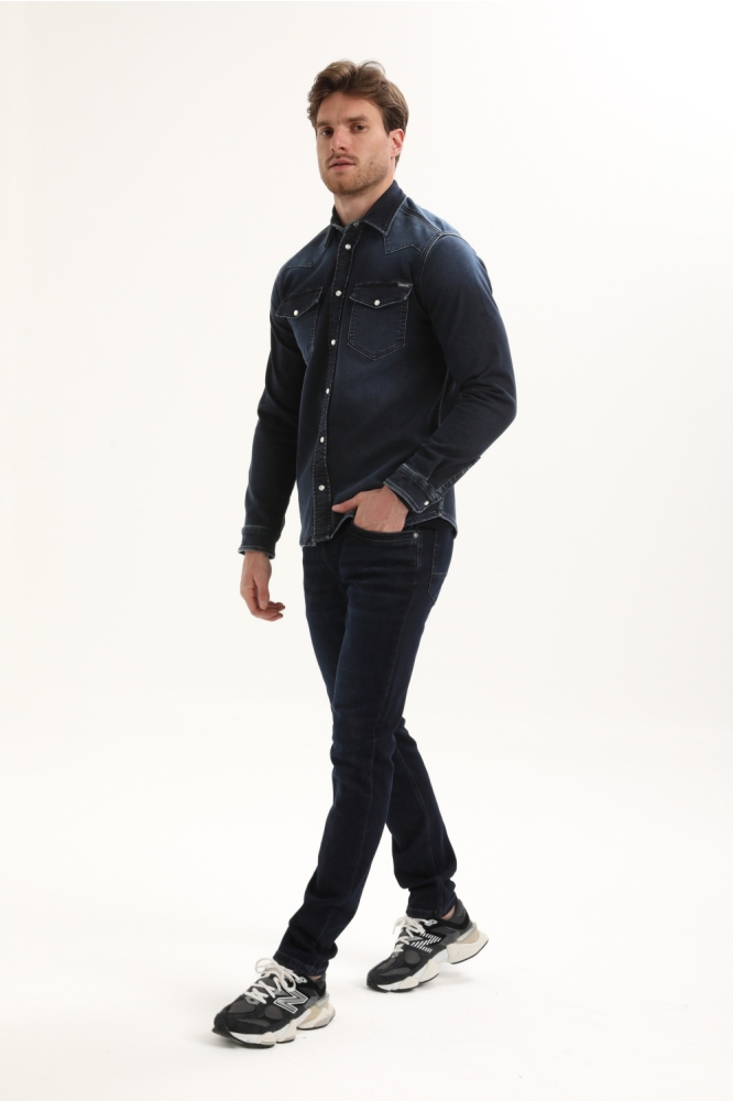 Gabbiano blauwe heren overhemd | Model