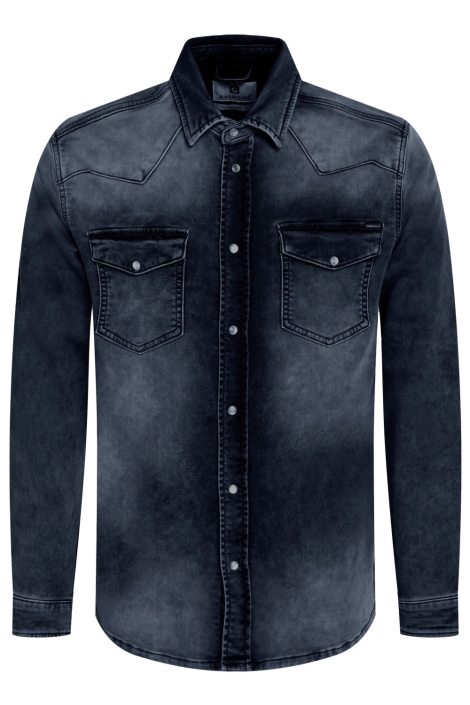 Gabbiano blauwe heren overhemd | Vooraanzicht