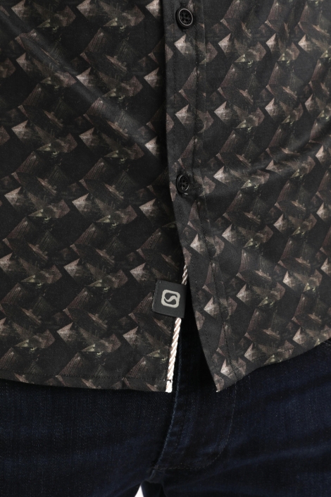 Gabbiano zwarte heren overhemd | Kleurstaal