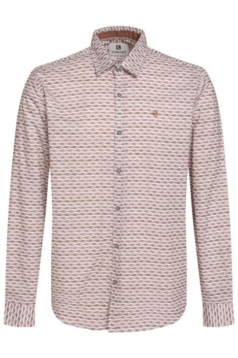 Gabbiano bruine heren overhemd | Vooraanzicht