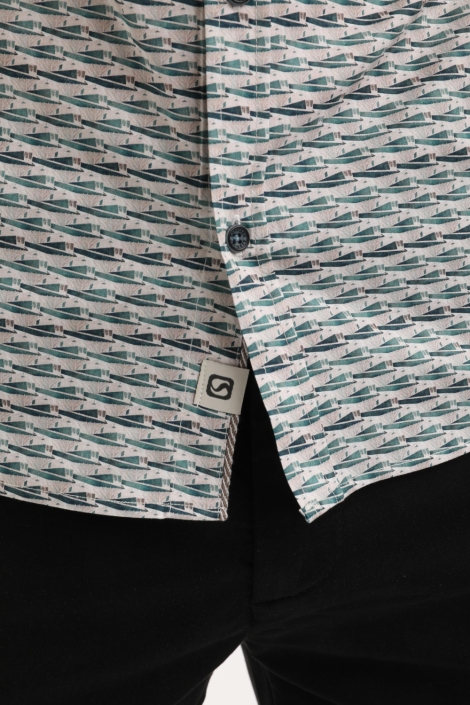 Gabbiano blauwe heren overhemd | Kleurstaal