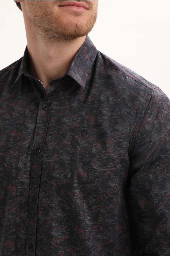 Gabbiano blauwe heren overhemd | Close up