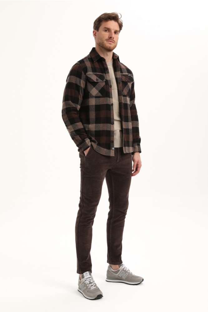 Gabbiano bruine heren overhemd | Model