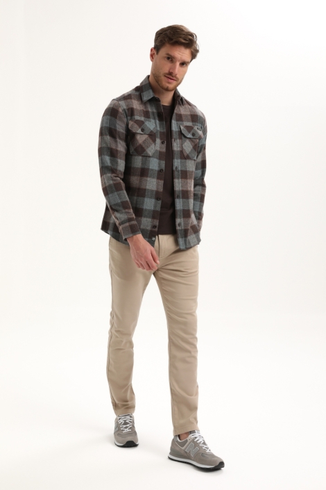 Gabbiano bruine heren overhemd | Model