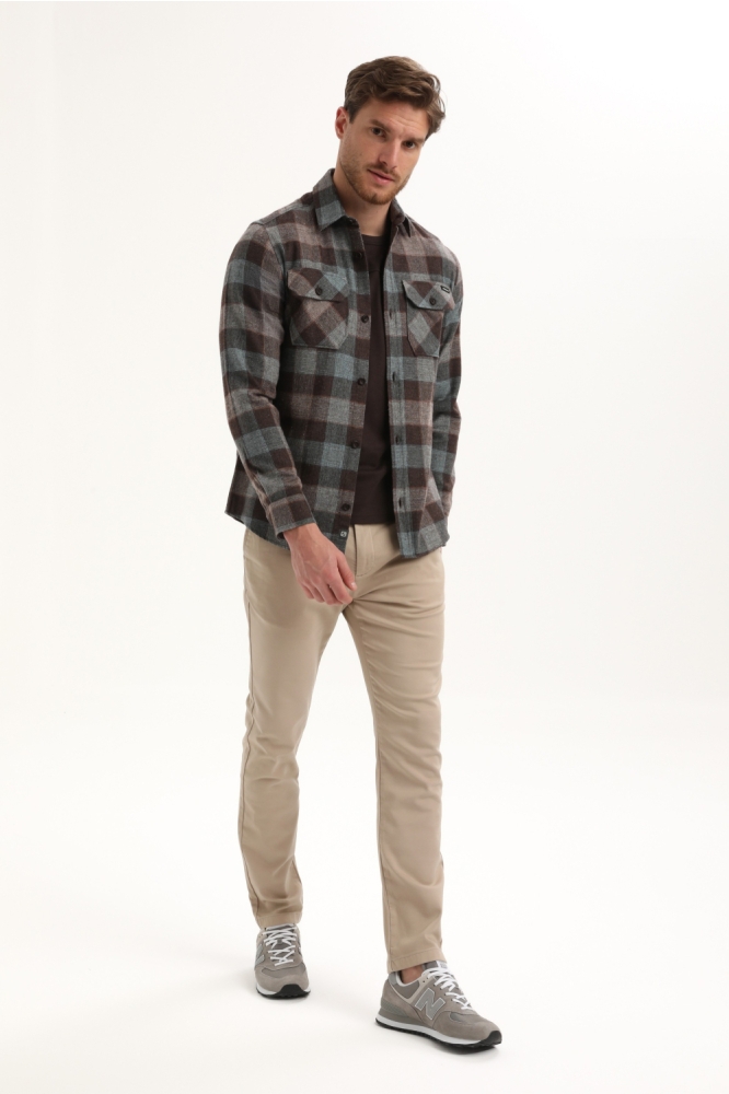 Gabbiano bruine heren overhemd | Model