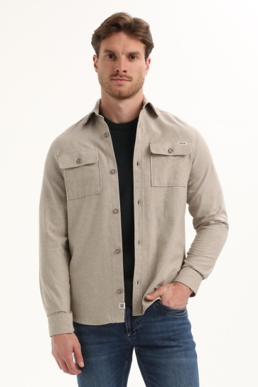 Gabbiano OVERHEMD MET BORSTZAKKEN 335750 Taupe