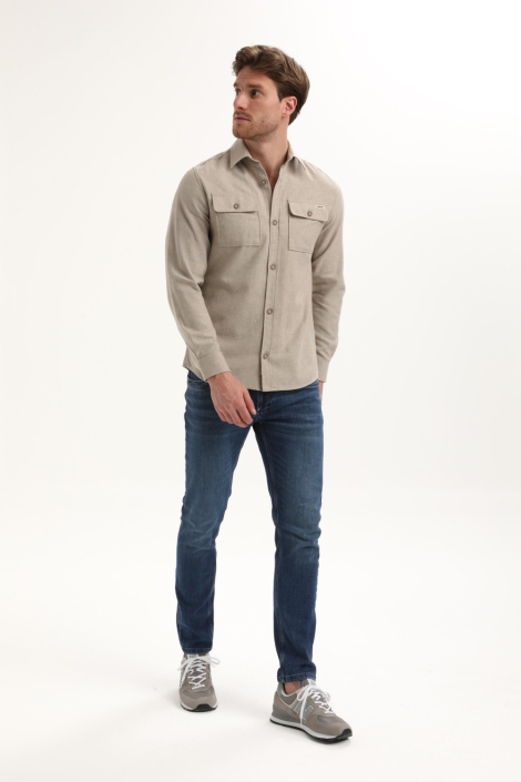 Gabbiano taupe heren overhemd | Model