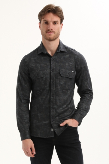 Gabbiano GEOMETRISCH JERSEY OVERHEMD 335753 NAVY