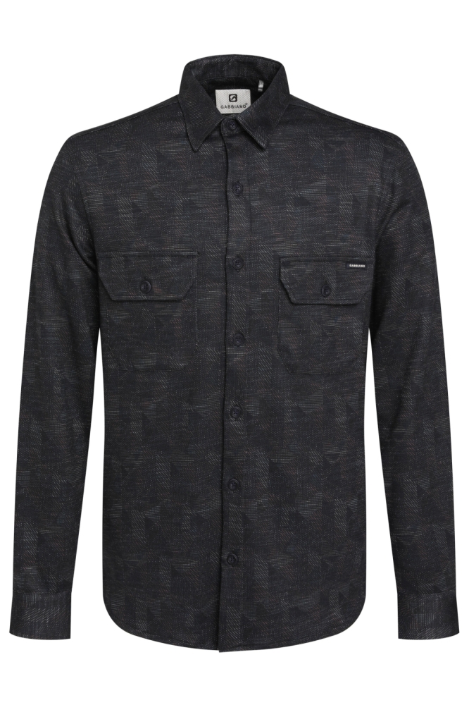 Gabbiano blauwe heren overhemd | Vooraanzicht