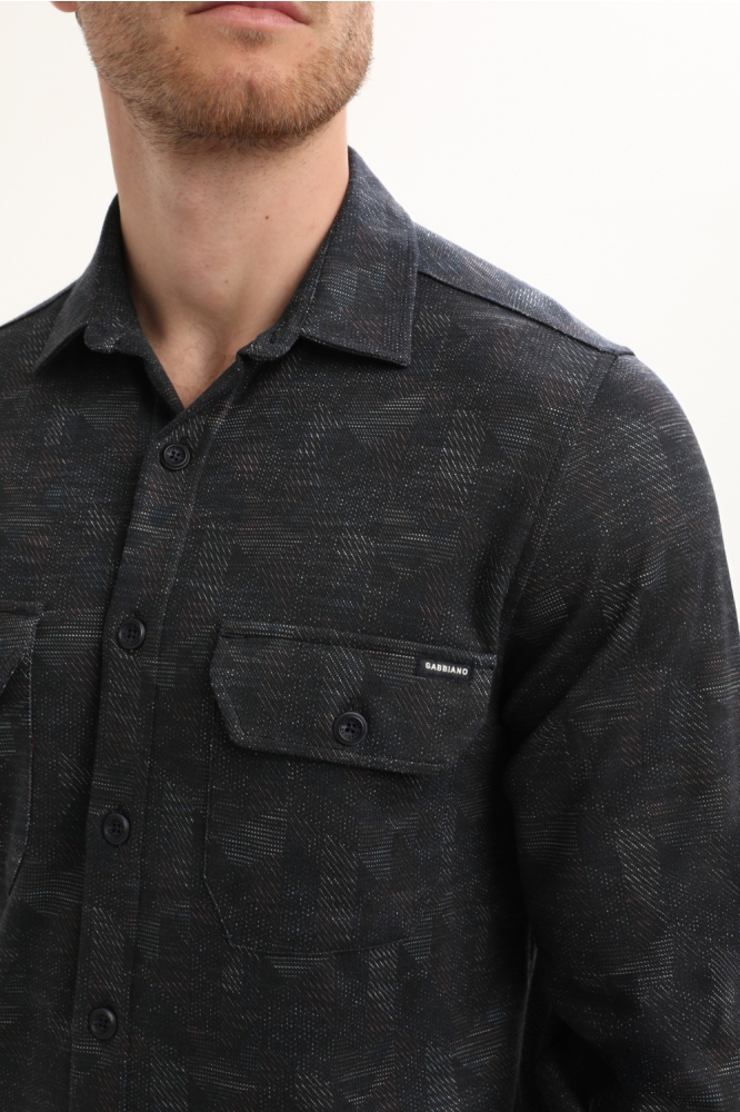 Gabbiano blauwe heren overhemd | Close up