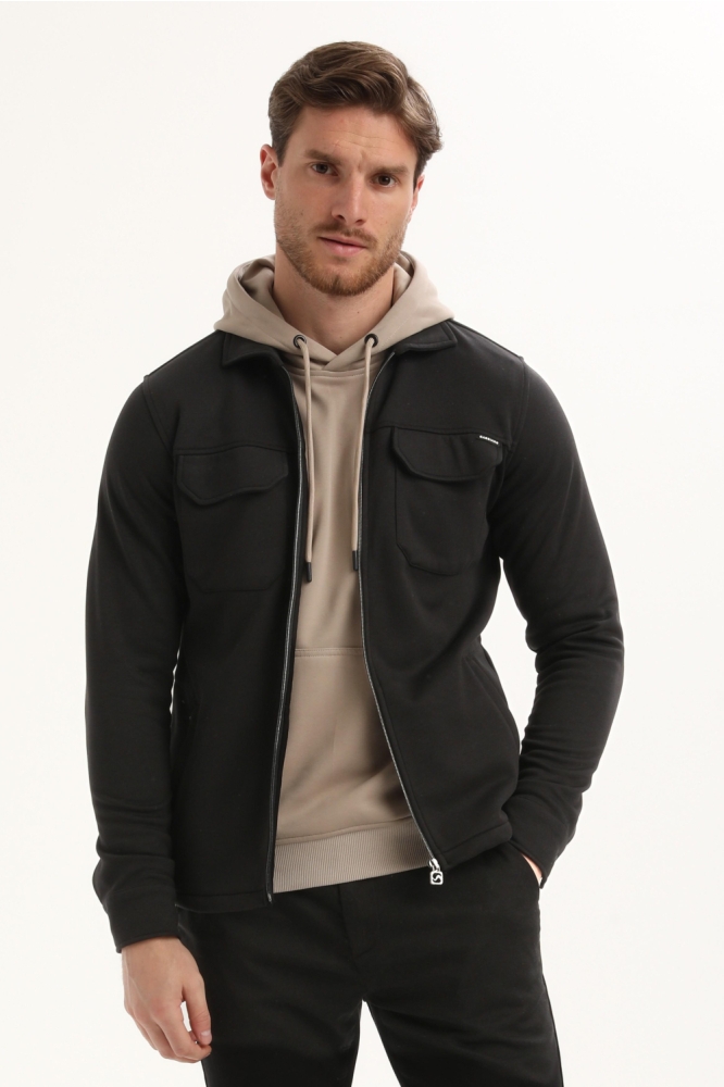 Gabbiano zwarte heren vest | Model vooraanzicht