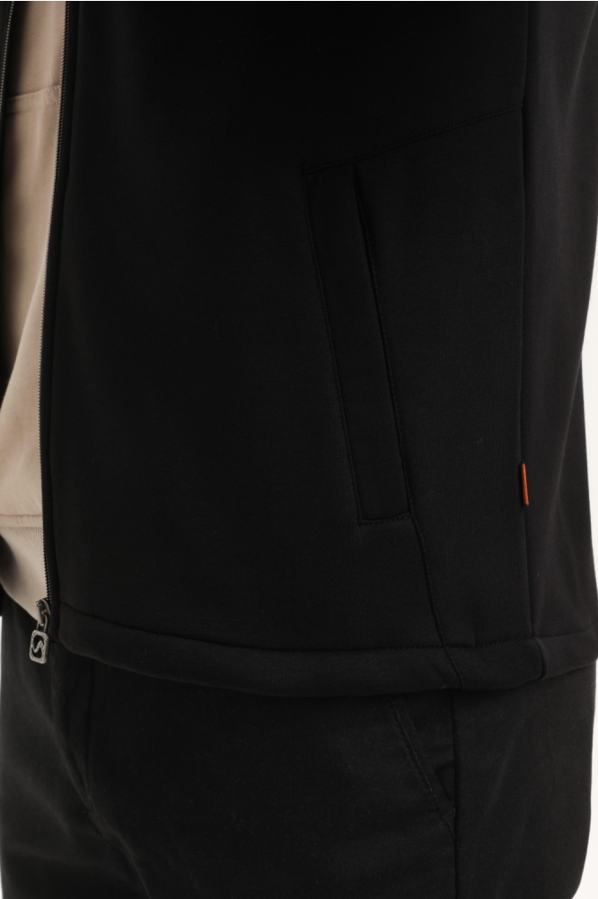 Gabbiano zwarte heren vest | Kleurstaal