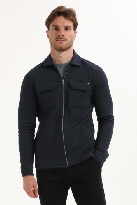 Gabbiano blauwe heren vest | Model vooraanzicht